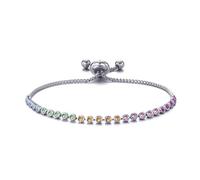 Philip Jones Rainbow Friendship Slider Bracelet with Zircondia® Crystals