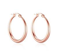 Philip Jones Rose Gold Plated 25mm Hoop Earrings