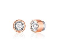 Philip Jones Rose Gold Plated 6mm Magnetic Clip On Earrings Created with Zircondia® Crystals