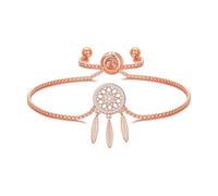 Philip Jones Rose Gold Plated Dream Catcher Friendship Bracelet Created with Zircondia® Crystals