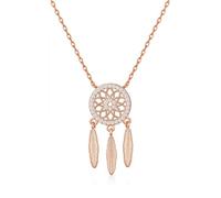 Philip Jones Rose Gold Plated Dream Catcher Necklace Created with Zircondia® Crystals