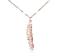 Philip Jones Rose Gold Plated Feather Necklace
