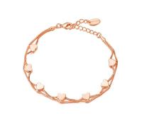 Philip Jones Rose Gold Plated Heart Bracelet