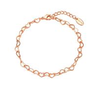 Philip Jones Rose Gold Plated Heart Link Bracelet