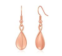 Philip Jones Rose Gold Plated Infinity Curve Drop Earrings