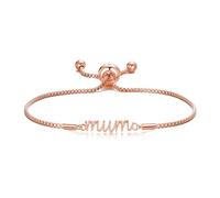 Philip Jones Rose Gold Plated Mum Bracelet Created with Zircondia® Crystals