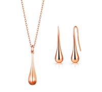 Philip Jones Rose Gold Plated Teardrop Set