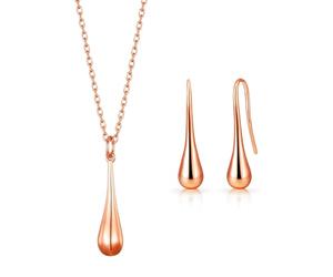 Philip Jones Rose Gold Plated Teardrop Set