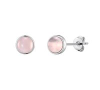 Philip Jones Rose Quartz Stud Earrings