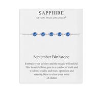 Philip Jones September Birthstone Bracelet Created with Sapphire Zircondia® Crystals