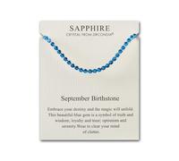 Philip Jones September Birthstone Friendship Slider Bracelet with Sapphire Zircondia® Crystals