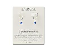 Philip Jones September Birthstone Hoop Earrings Created with Sapphire Zircondia® Crystals