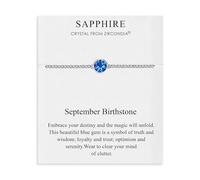 Philip Jones September (Sapphire) Birthstone Anklet Created with Zircondia® Crystals