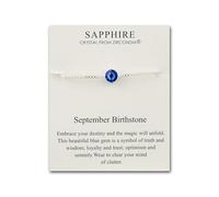 Philip Jones September (Sapphire) Birthstone Bracelet Created with Zircondia® Crystals