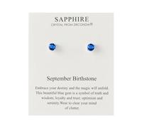 Philip Jones September (Sapphire) Birthstone Earrings Created with Zircondia® Crystals