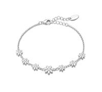 Philip Jones Silver Plated Daisy Bracelet