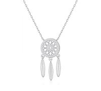 Philip Jones Silver Plated Dream Catcher Necklace Created with Zircondia® Crystals