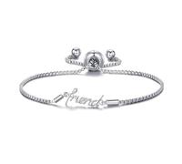 Philip Jones Silver Plated Friend Bracelet Created with Zircondia® Crystals