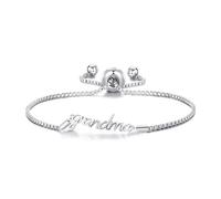 Philip Jones Silver Plated Grandma Bracelet Created with Zircondia® Crystals