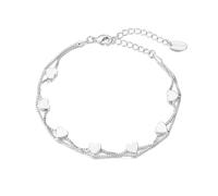 Philip Jones Silver Plated Heart Bracelet