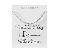 Philip Jones Silver Plated I Couldn't Say I Do Without You Solitaire Bridal Bracelet Created with Zircondia® Crystals
