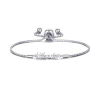 Philip Jones Silver Plated Little Sister Bracelet Created with Zircondia® Crystals