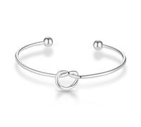 Philip Jones Silver Plated Love Knot Cuff Bangle