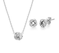 Philip Jones Silver Plated Love Knot Set