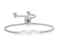 Philip Jones Silver Plated Mum Bracelet Created with Zircondia® Crystals