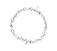 Philip Jones Silver Plated Nanny Beaded Stretch Bracelet