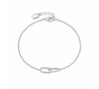 Philip Jones Silver Plated Paperclip Link Bracelet Created with Zircondia® Crystals