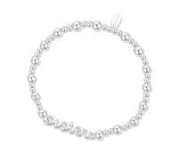 Philip Jones Silver Plated Sister Beaded Stretch Bracelet