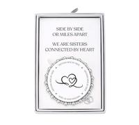 Philip Jones Silver Plated Sister Quote Stretch Bracelet with Gift Box
