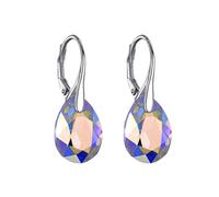 Philip Jones Sterling Silver Aurora Borealis Drop Earrings Created with Zircondia® Crystals