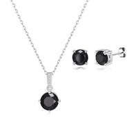 Philip Jones Sterling Silver Black Onyx Gemstone Set