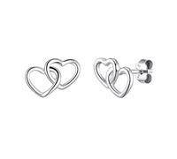Philip Jones Sterling Silver Heart Link Earrings