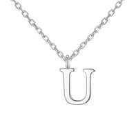 Philip Jones Sterling Silver Initial U Necklace
