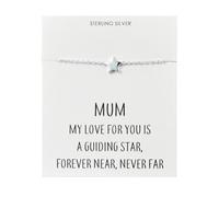 Philip Jones Sterling Silver Mum Quote Star Bracelet