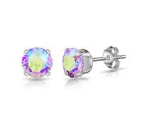 Philip Jones Sterling Silver Paradise Shine Earrings Created with Zircondia® Crystals