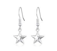 Philip Jones Sterling Silver Star Drop Earrings