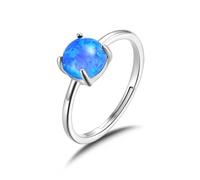 Philip Jones Synthetic Blue Opal Adjustable Ring