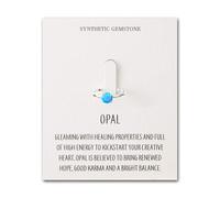 Philip Jones Synthetic Blue Opal Adjustable Ring with Quote Card