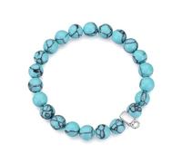 Philip Jones Synthetic Turquoise Gemstone Charm Stretch Bracelet