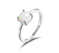 Philip Jones Synthetic White Opal Adjustable Ring