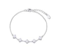 Philip Jones Synthetic White Opal Gemstone Bracelet