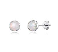 Philip Jones Synthetic White Opal Stud Earrings