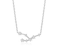 Philip Jones Taurus Star Sign Zodiac Constellation Necklace with Zircondia® Crystals