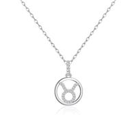 Philip Jones Taurus Star Sign Zodiac Necklace with Zircondia® Crystals
