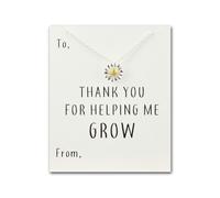 Philip Jones Thank You For Helping Me Grow Daisy Necklace