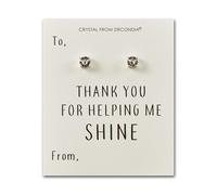 Philip Jones Thank You For Helping Me Shine Round Earrings